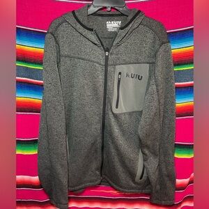 KUIU Base Camp Full Zip Sweater in Charcoal Heather Size XL